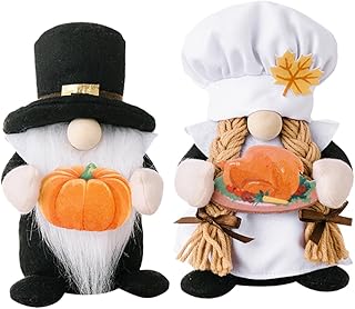 FONDOTIN 2 peças de boneca de pelúcia estátua decoração de mesa decoração de abóbora outono nisse elfo anão boneca sem rosto outono decoração de ação de graças festival colheita gnomo boneca colheita gnomo desenho animado gnomo