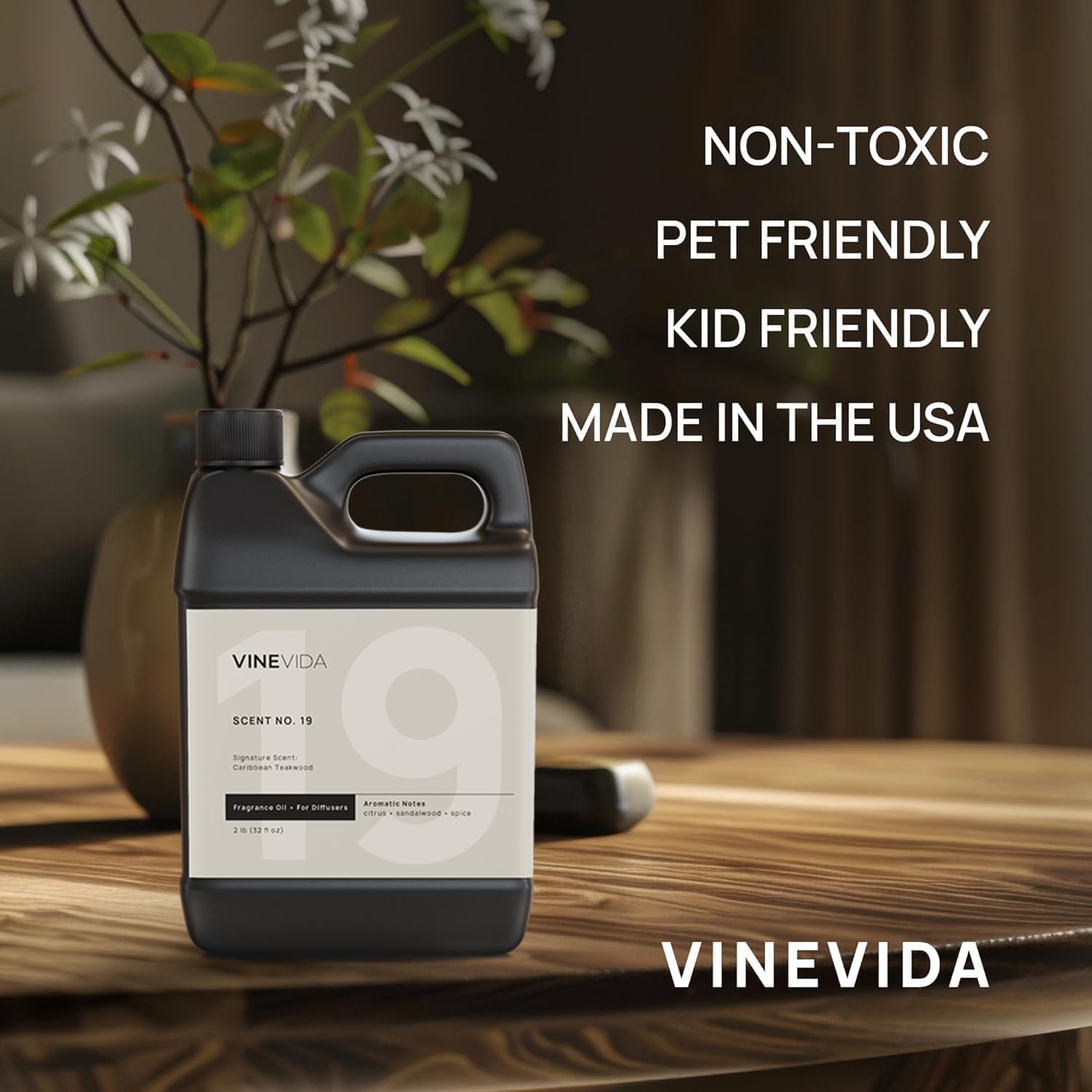 VINEVIDA [32 Fl Oz] Caribbean Teakwood Fragrance Oil for Cold Air Diffusers, Essential Oils for Diffuser Oil Refill & Air Freshener Room Spray - Image 6