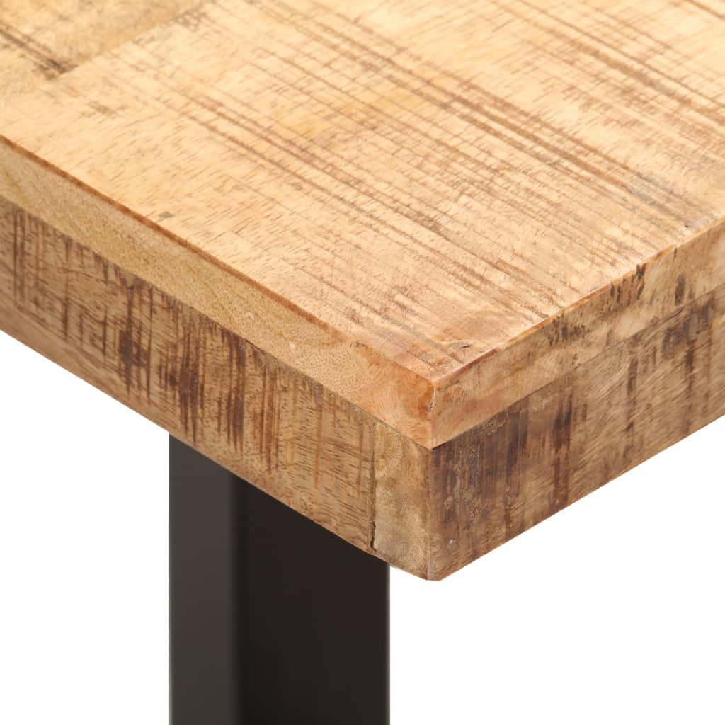 vidaXL Banc 110 cm Bois de manguier Brut Massif et Acier