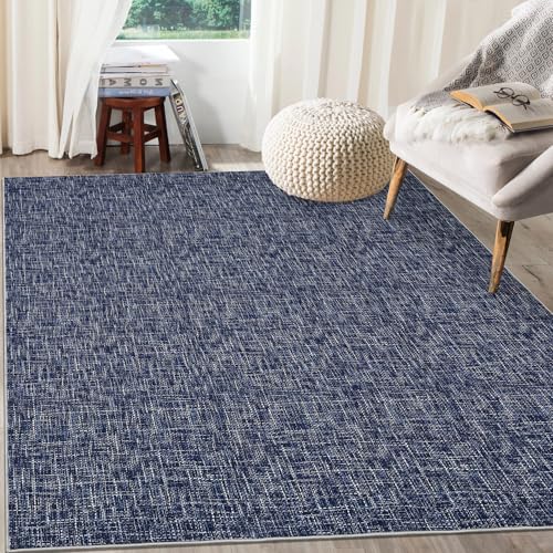 RUGSREAL 8x10 Washable Rug for Living Room Non-Slip Modern Abstract