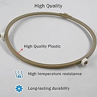 Vista 4 de Paquete de 2 anillos giratorios de microondas de 7.5 pulgadas, rodillo giratorio para horno microondas, bandeja de placa de vidrio medio, anillo