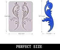 Vista 2 de Molde barroco para fondant, molde de silicona para decoración de pasteles de chocolate, para cumpleaños, boda, decoración de cupcakes, arcilla