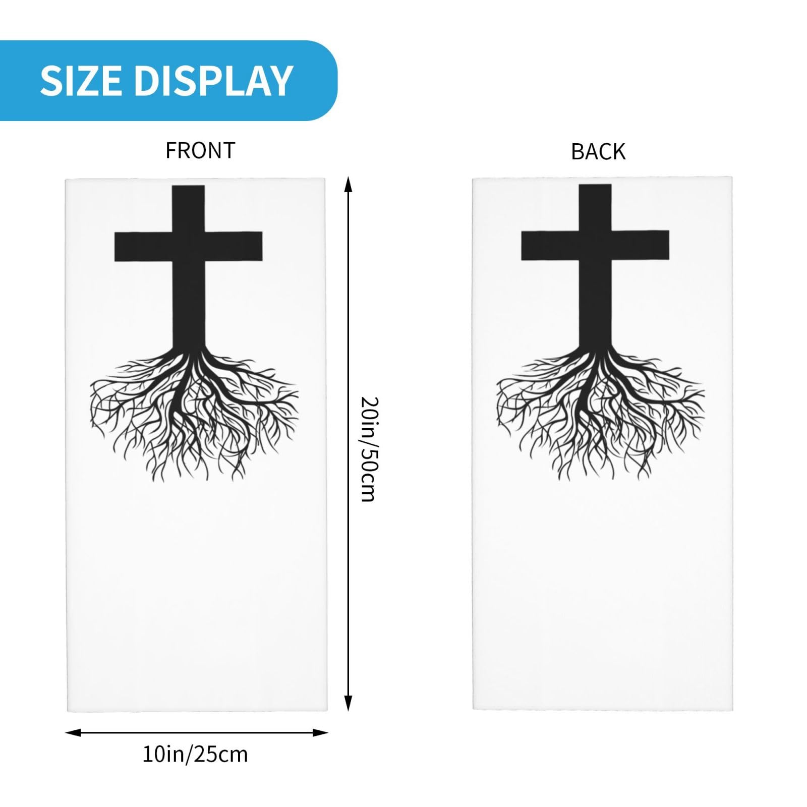 Christian Cross Roots Cute Evangelical I Love Jesus Black Neck Gaiter Face Cover Mask Bandana Gator Balaclava Tube Face Scarf Headband Outdoor Sport Mask Sun Protection for Women Men