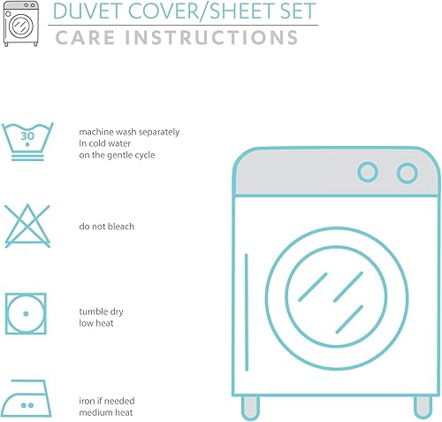 Miniatura 6 de Lush Decor Juego de funda de edredón de mezcla de lino belga, tamaño King, 3 piezas, tamaño King, California King, marfil, juego de ropa de cama