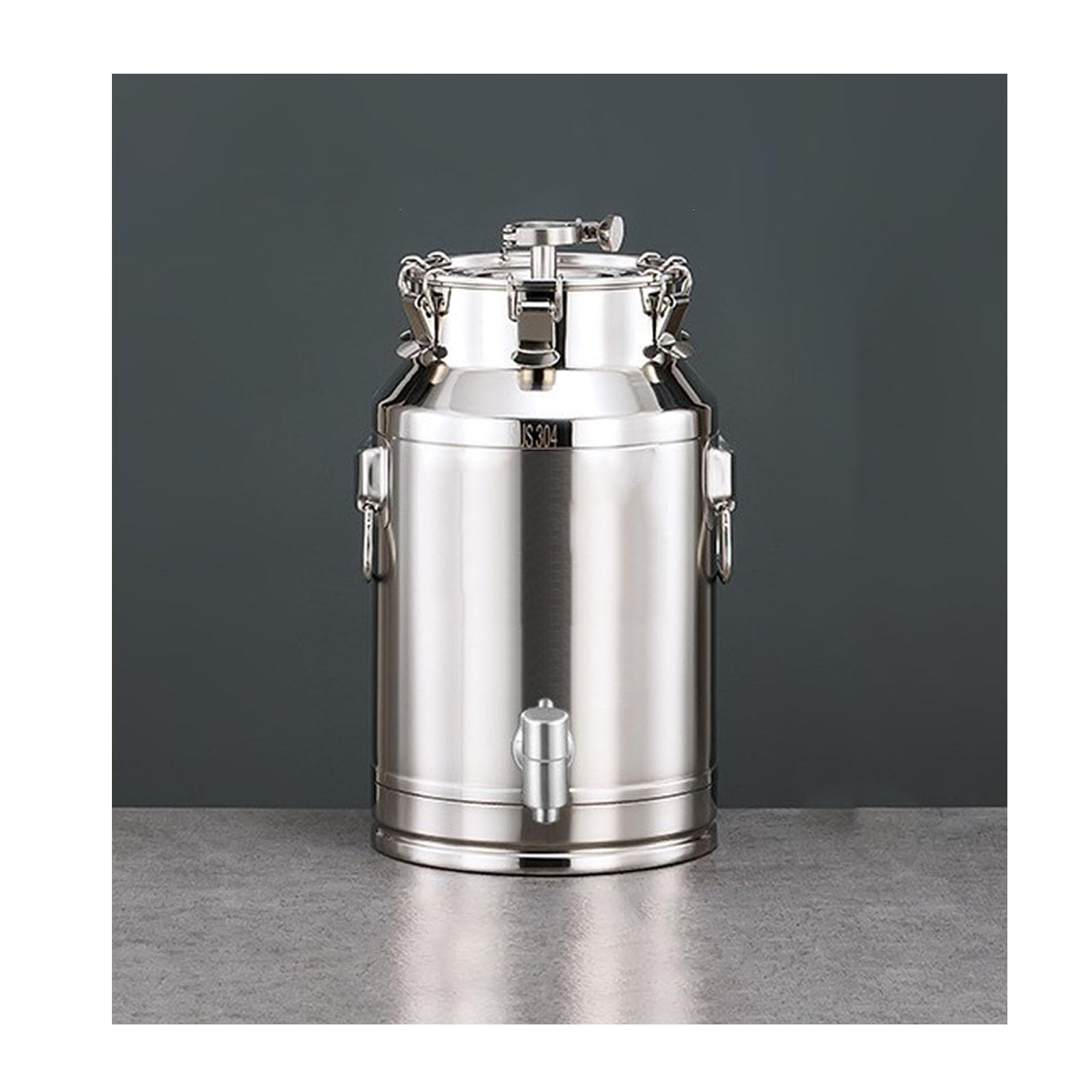 25 * 44CM/20L,Fermentatore per Birra in Acciaio Inossidabile,Coperchio A Tenuta Ermetica,Alta capacità Paiolo di Fermentazione