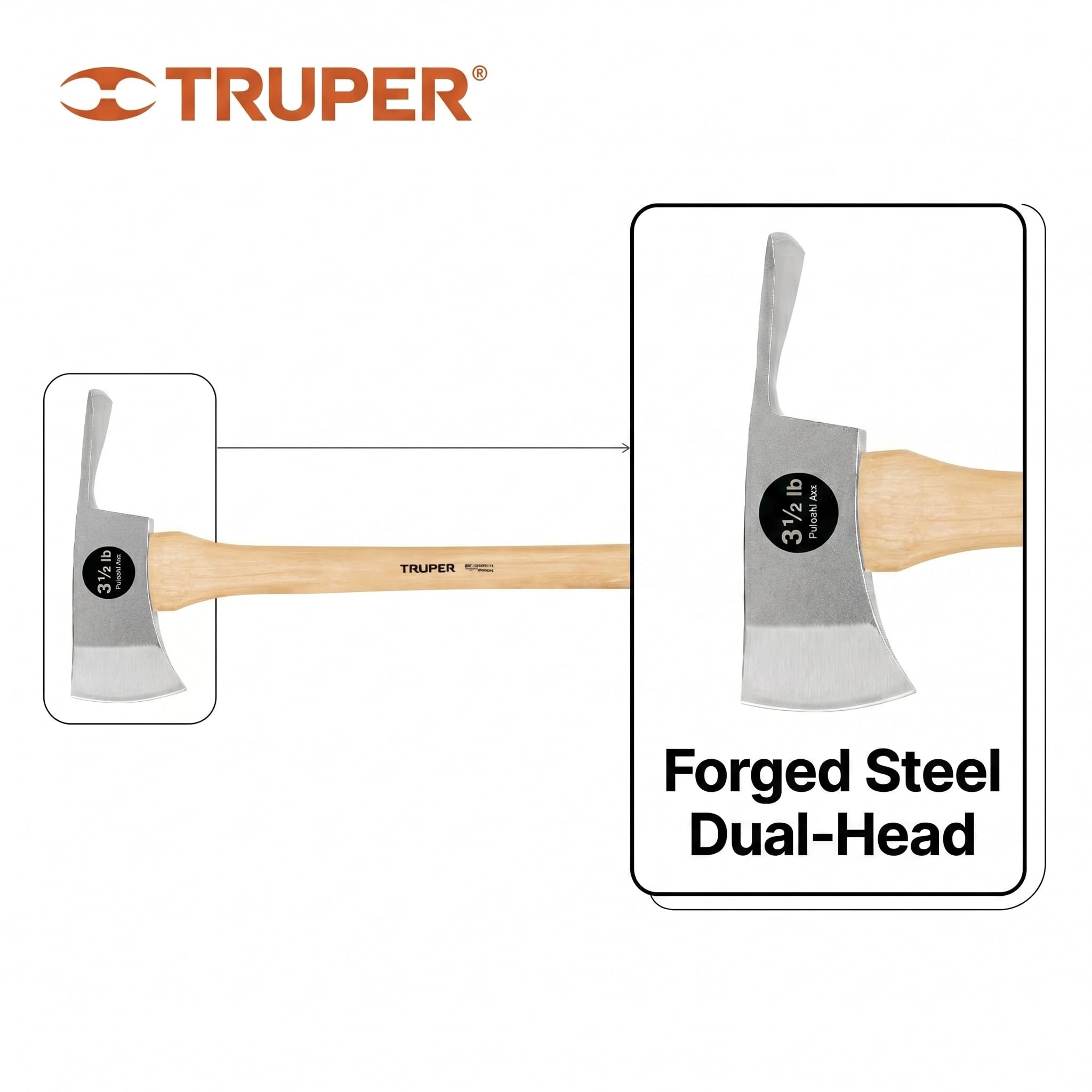 Truper Pulaski 30529 - Ascia Pulaski da 80 g, manico in noce americano