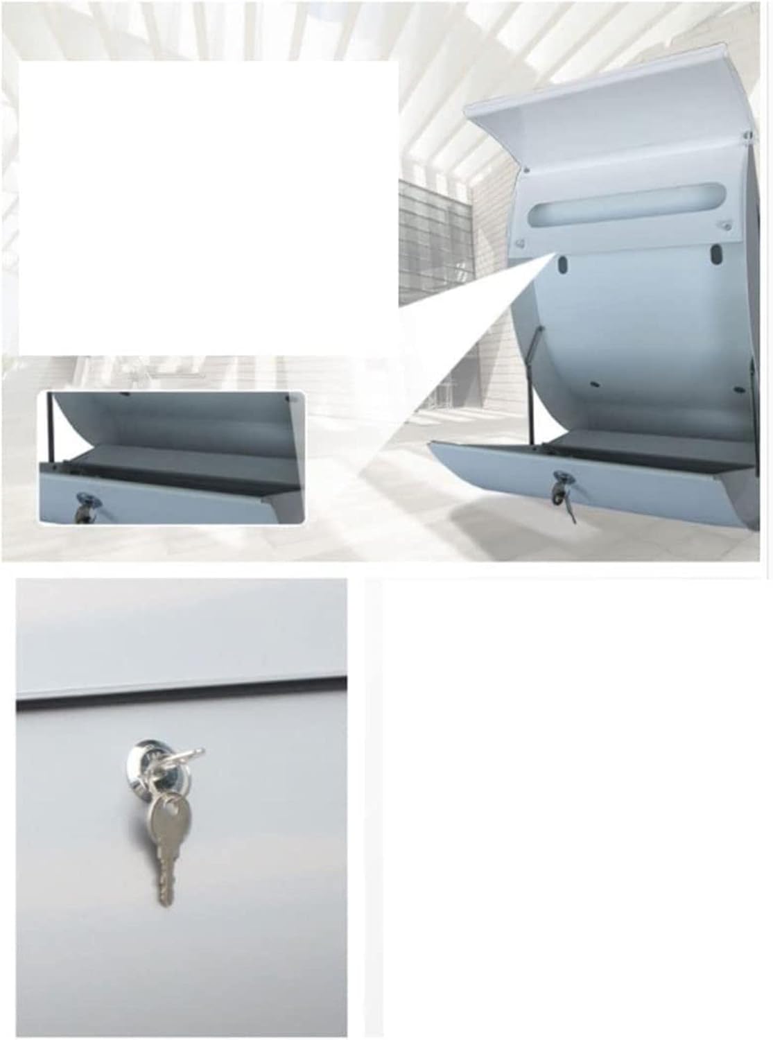 Wall Mount Mailboxes Galvanized Steel Mail Drop Collection Boxes Letterbox Posts Wall Mount Letterboxes