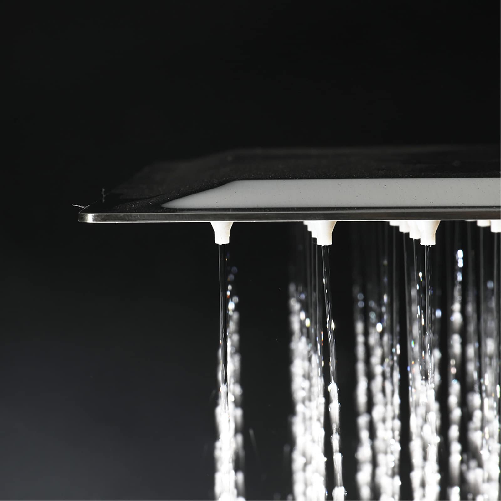 Cabezal de Ducha Cuadrado, Alcachofa de Ducha Cromado Rociador Ducha 304 Acero Inoxidable Cabezal de Ducha Lluvia de Alta Presión Alcachofas Fijas para Ducha, G1/2,12 Inch