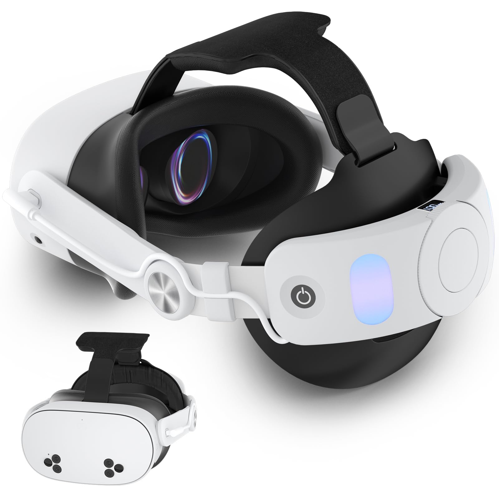 AukuoyHead Strap with Battery for Quest 3S: 6000mAh Battery Strap Replacement, Compatible VR Accessory