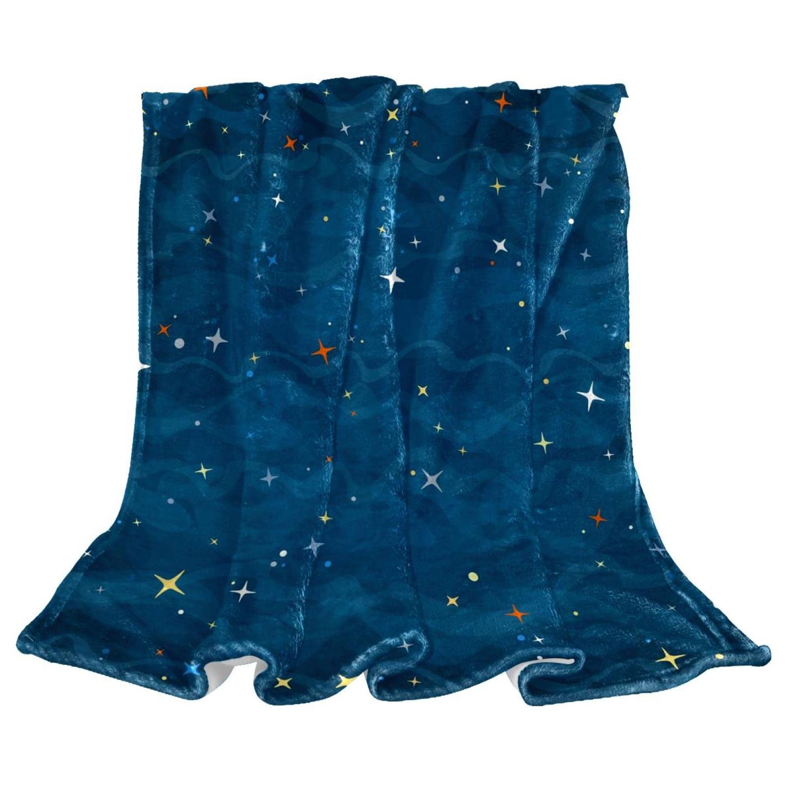 Couverture polaire étoiles anti-froid pour canapé et nuits fraîches