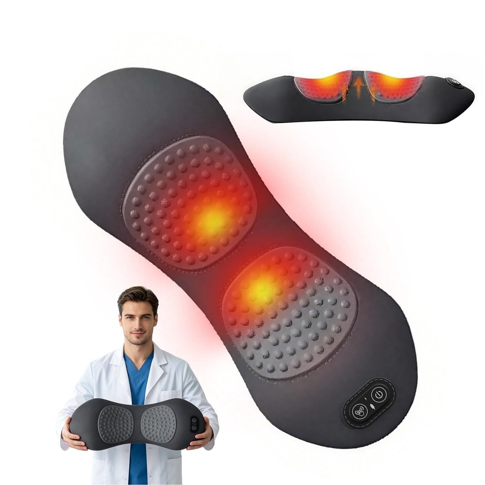 Curesleep - Triple Fusion Massagegerät, 2026 Neu Curesleep Kissen Original, Spinalkanalstenose Massage kissen, Mit Vibration, Beheizung, Ergonomischem Design Und Memory, Geschenkidee für Senioren