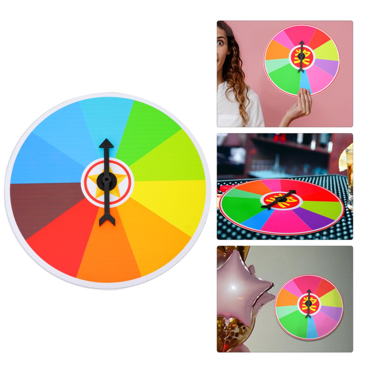YARNOW Roue de Prix Murale Jeu de Loterie Accessoire de Fête pour Événements et Célébrations