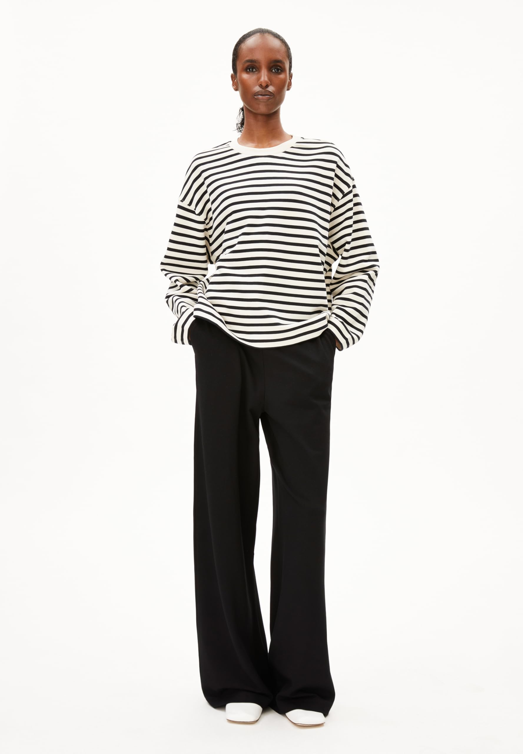 ARMEDANGELS Damen Sweatshirt aus Bio-Baumwolle FRANKAA MAARLEN Stripe Oversized Fit
