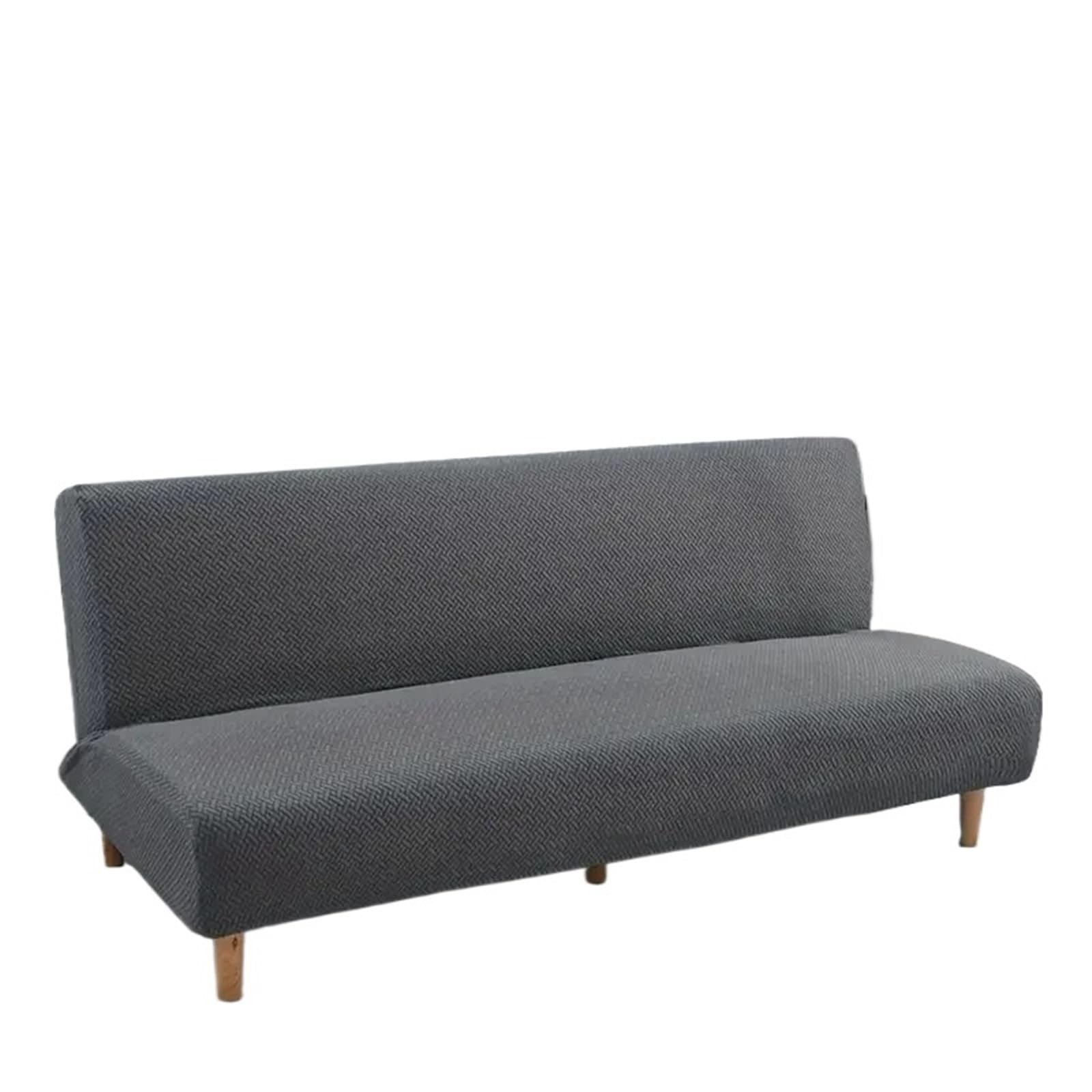 GCYEIDMA Armless Sofa Slipcover Jacquard Sofa Bed Covers Armless Cover Without Armrest for Living Room Stretch Folding Home Couch Slipcovers(Color 6,L)