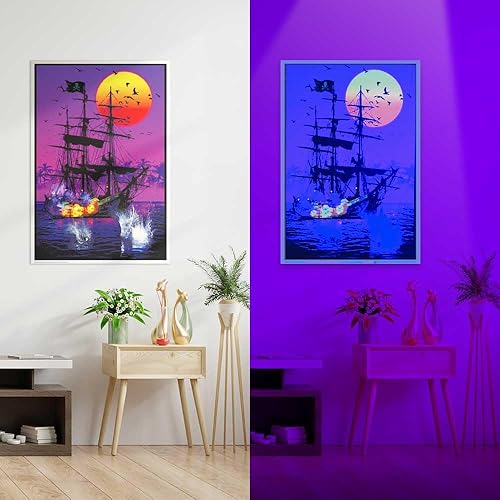 Miniatura 4 de Studio B Cartel de luz negra no flocada de Pirate Battle (24 x 36, 24 x 36 pulgadas)