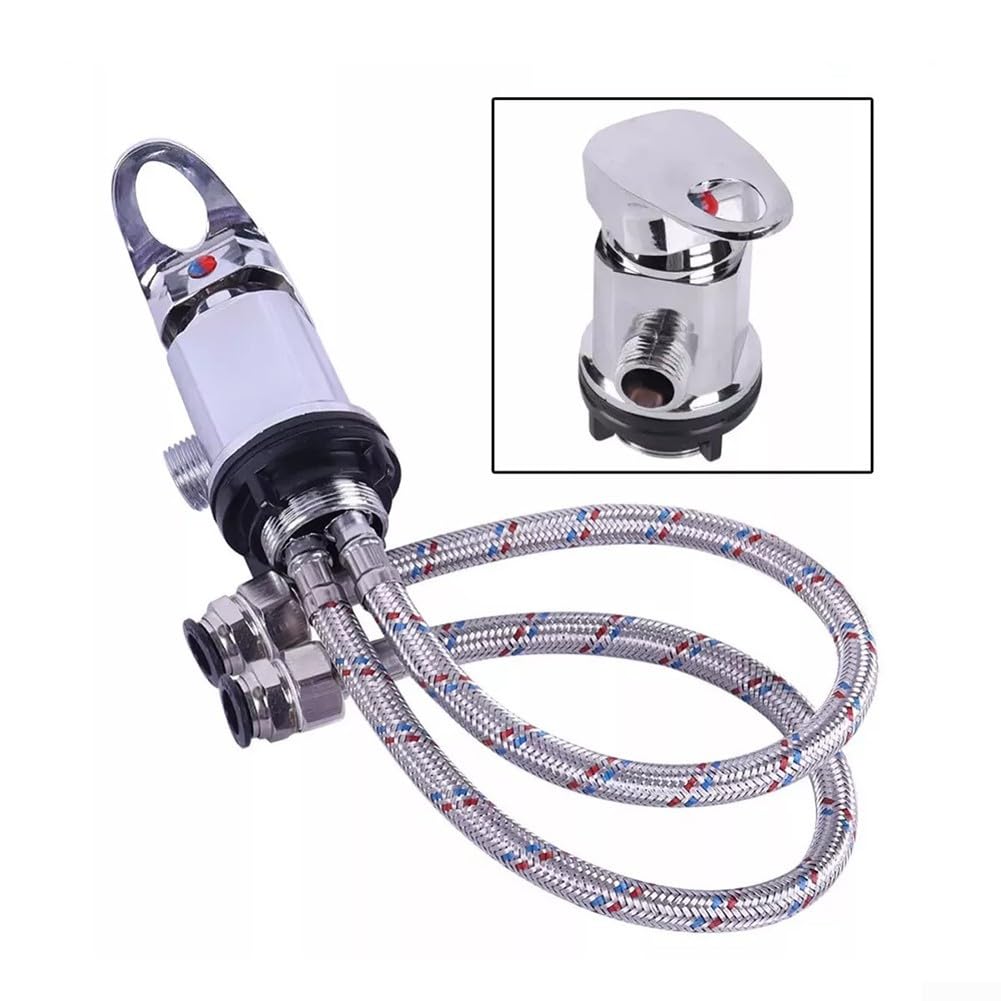 Niceminiwall Robinet mitigeur de douche polyvalent 12 avec queues en acier inoxydable de 800 mm, pour camping-car, camping-car, salle de bain