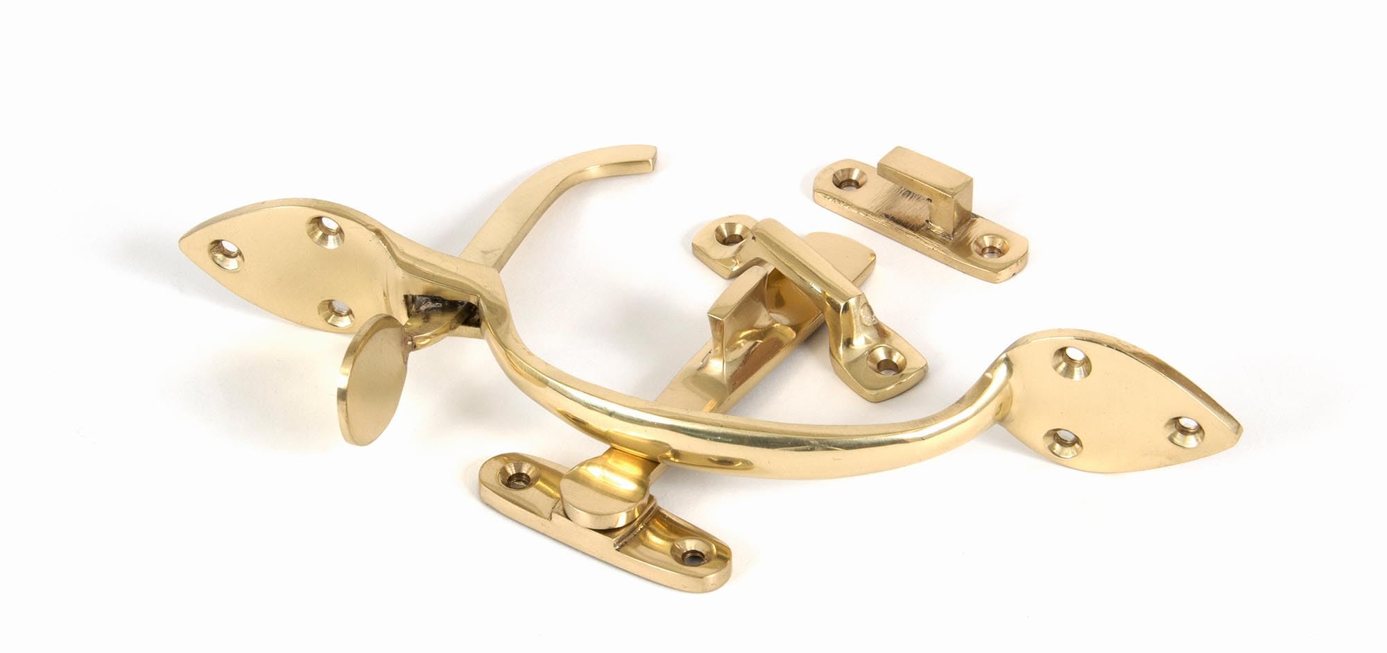 From The Anvil Polished Brass Cast Suffolk Latch Set