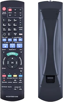 N2QAYB001046 sub N2QAYB000759 Replacement Remote Control Suitable for Panasonic DVD Recorder for Blu-ray DVD Recorder DMR-BCT720 DMR-BCT750 DMR-BCT755 DMR-BCT850 DMR-BCT855 DMR-BCT950 DMR-BST755 5