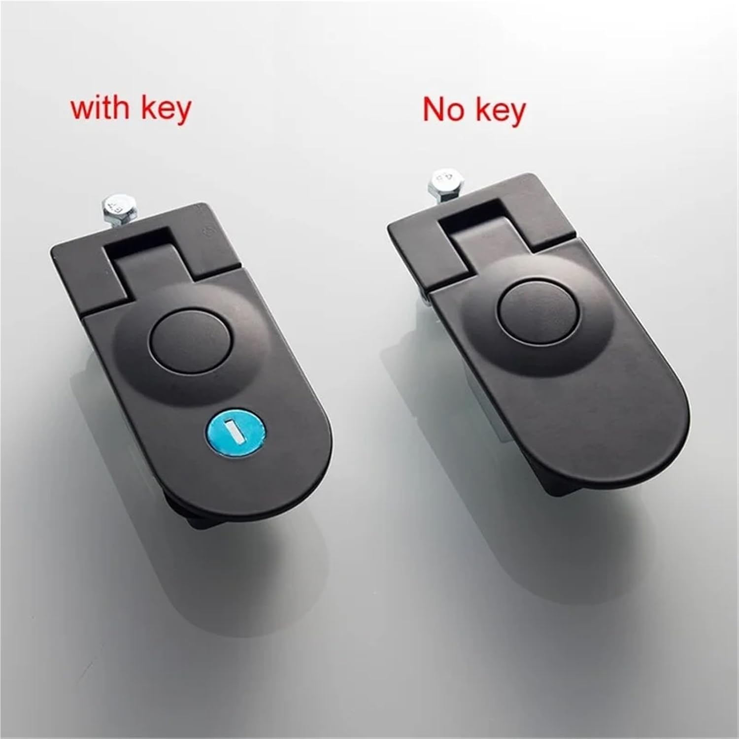 MS609 Metal Box Plane Lock Distribution Cinet Door Lever Locks Industrial Compressed 1Pcs(Black-S 0-15MM,No Key)