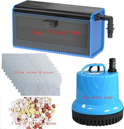 Miniatura 2 de LONDAFISH Caja de filtro de acuario Caja de filtro de acuario Kit de filtro de medios de filtro Bomba de fuente de medios de filtración, bomba de