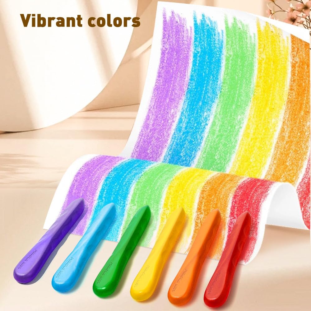 Jarmelo Mess Free EASY-GRIP BEESWAX CRAYONS-24 colors - Image 3 thumbnail
