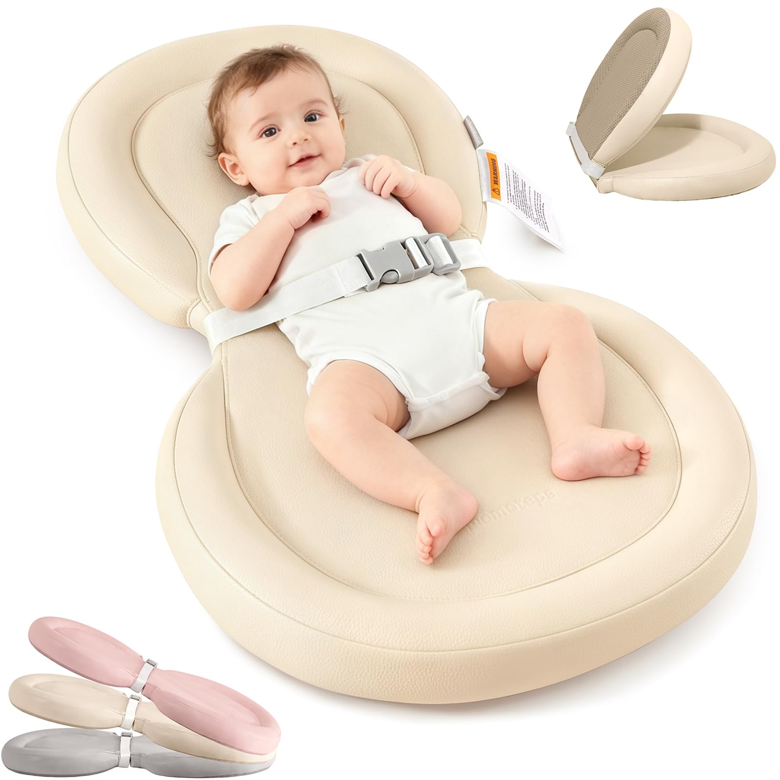 Mamatepe Cambiador de pañales de bebé, suave, plegable, de cuero, impermeable y antideslizante, lavable, 76 x 48 cm, color amarillo