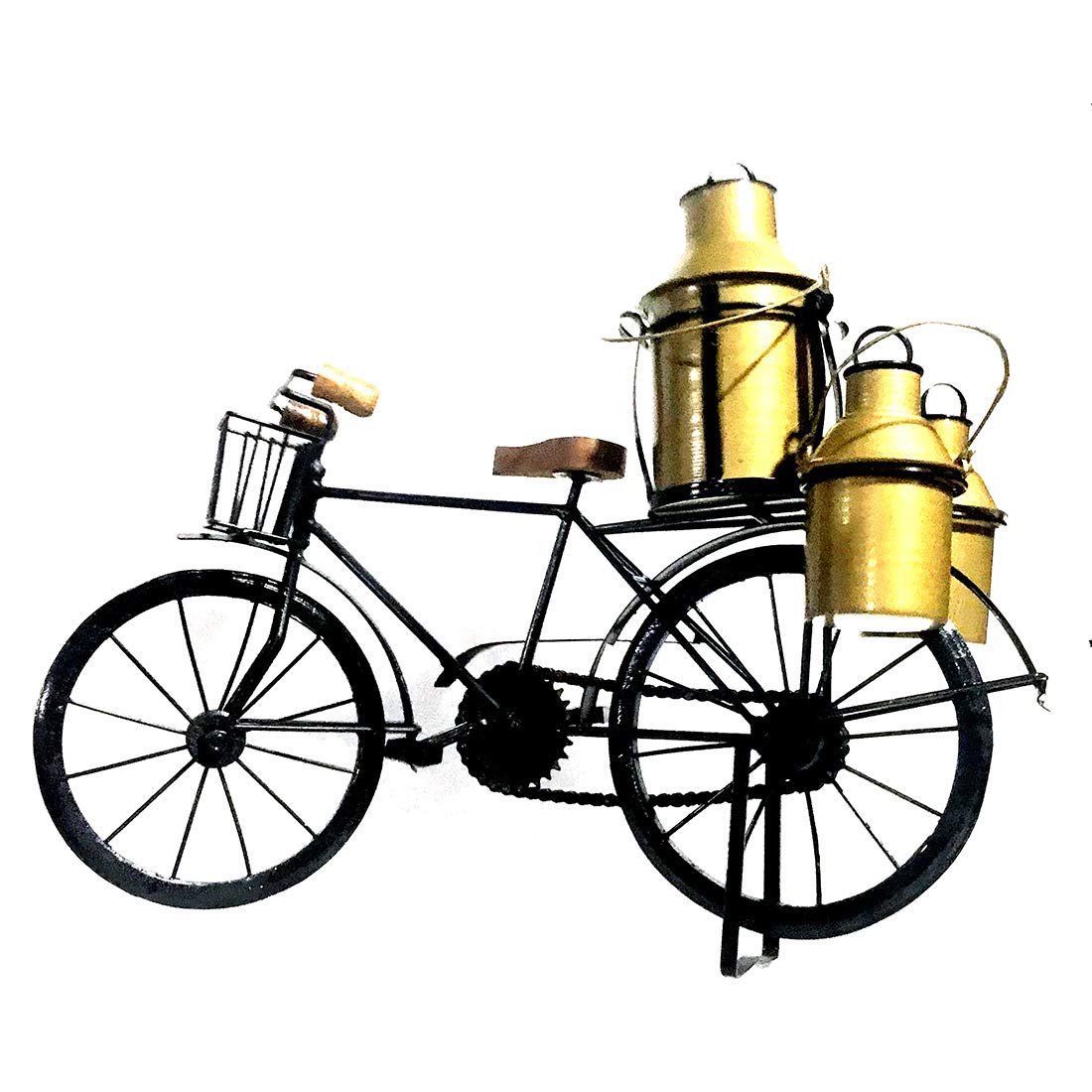 MEHTAB Ahmad HANDICRAFTS Antique Wood and Wrought Iron Milk-Man Cycle with 3 Milk Cans for Home // Vintage Bike Iron Vehicle Model Bicycle for Toy Gifts Showcase Display Home Desktop Decor (B08L2GHYG5) Amazon Price History, Amazon Price Tracker