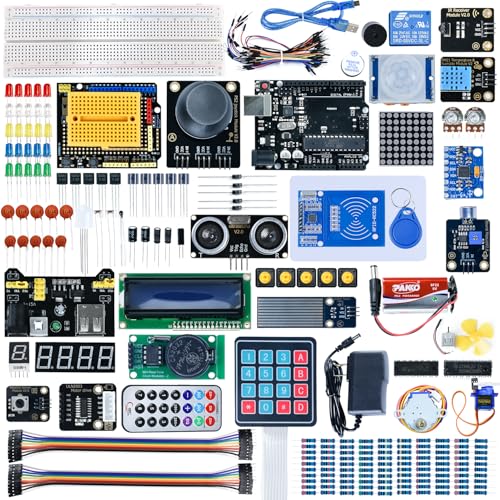 Most Complete Starter Kit for UNO R3 Project Electronics Starter Kit with Tutorial Compatible with IDE STEM Projects for Teens Adults Robotics & Engineering Kits Science | Coding | Programming Kit