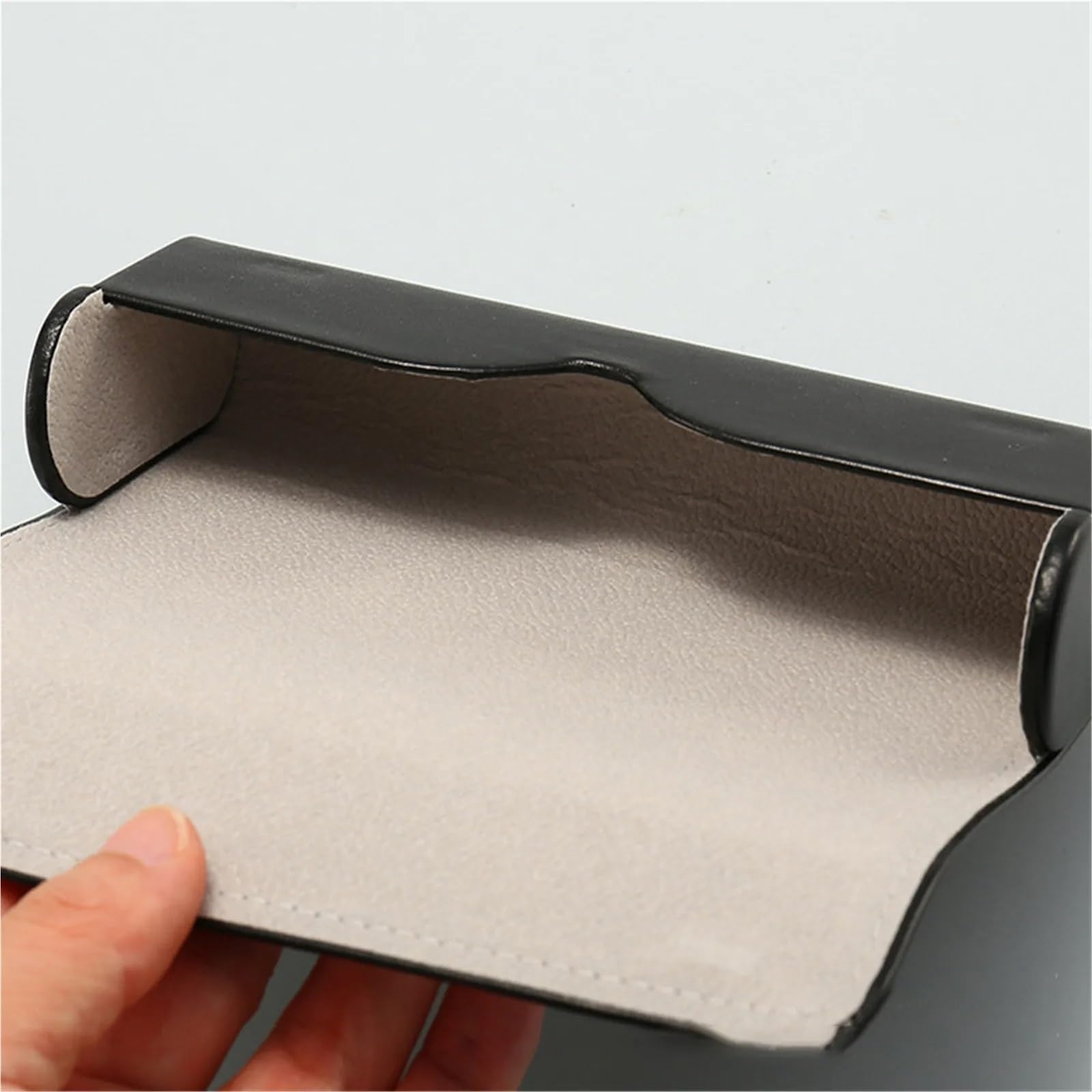Tragbares Brillenetui aus PU-Leder for Damen und Herren, druckfest, mit Anti-Druck-Funktion