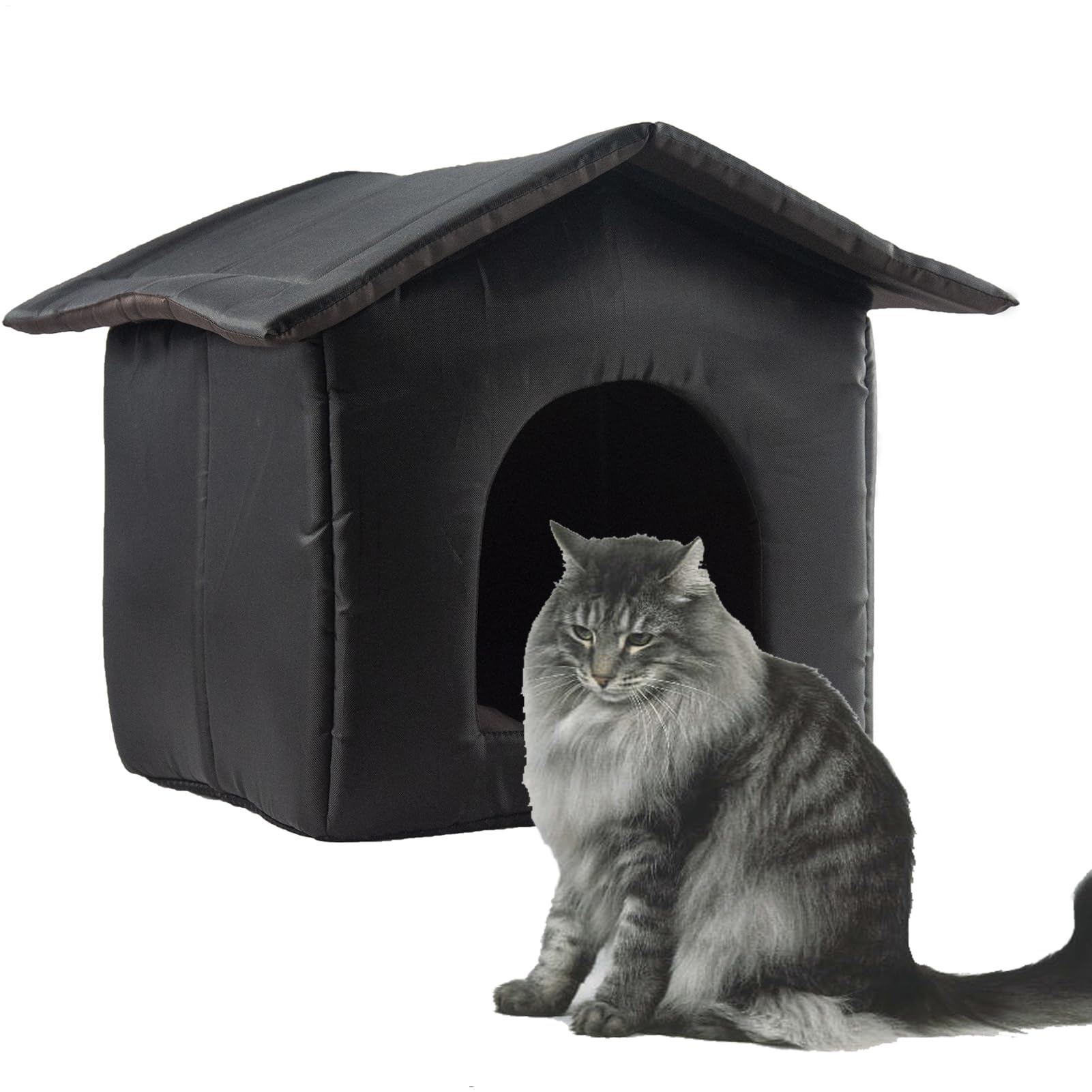 SHLEERA DE CAT IMPREPERSA - Casa de gatito al aire libre con aislamiento térmico | Mascota Casa de compañía sin deslizamiento para protección de gato callejero, refugio de gatos caliente multi-bebé