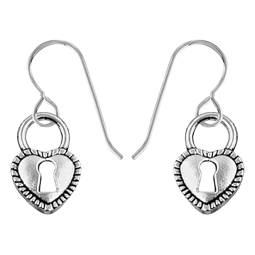 Miniatura 7 de Heart Dangle Earrings  Love Drop Earrings for Women and Girls  Gift for Her  Valentines Jewelry  Multiple Styles Available (Key Hole Locket Heart