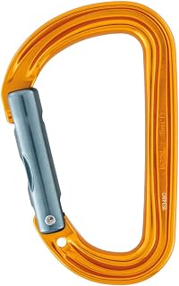 Petzl M39A S New Sm'D - Mosquetón asimétrico ultraligero sin sistema de bloqueo, color amarillo