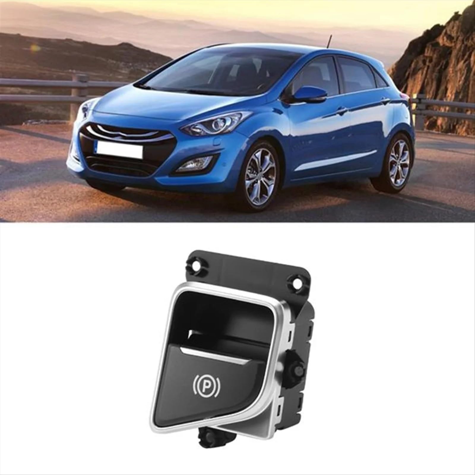 UPGENT Feststellbremse Aktuator Für Hyundai I30 2012-2016 93766A5000 93766-A5000 LHD Handbremse Parkplatz Bremse Schalter UPGENT Knopfschalter Schwarz
