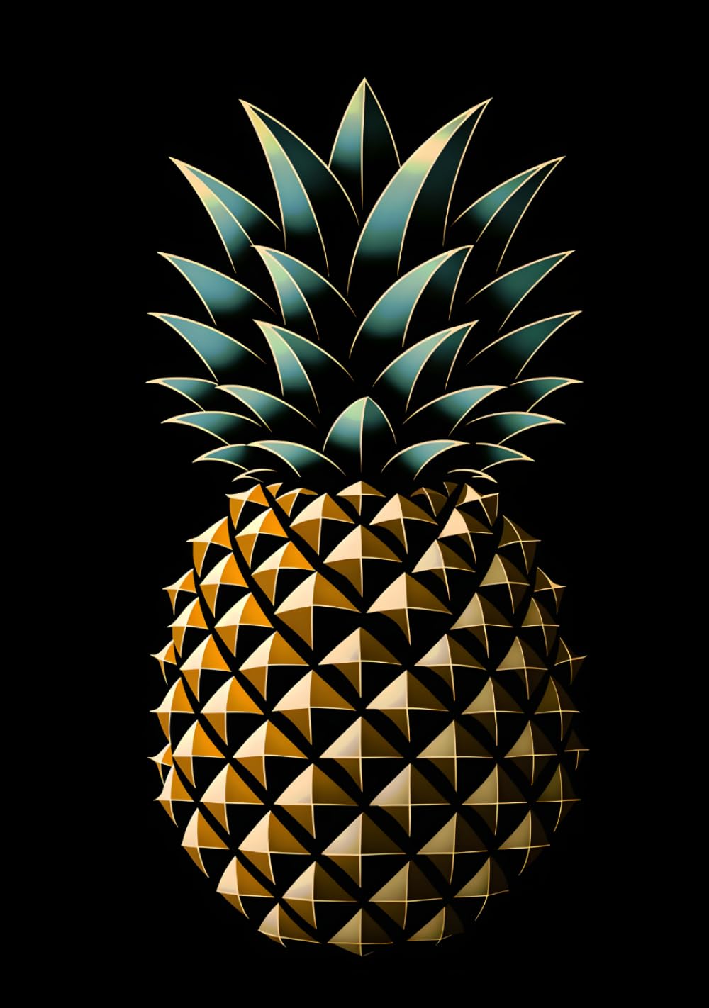 Golden Pineapple Notebook