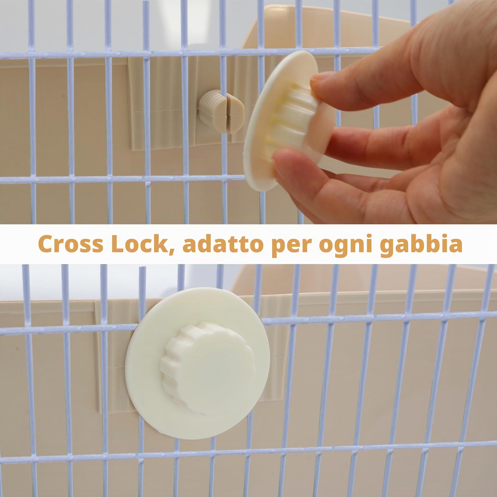 HYLYUN Lettiera per conigli, grande angolo con cassetto estraibile, per casa, gabbia per gatti, con pala durevole per piccoli animali, porcellini d'India