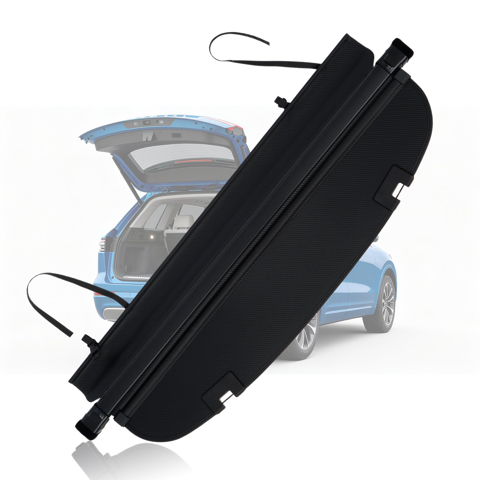 NTLTPYY Cargo Cover for Mazda CX-5 2017-2025 l4 2.0L - Waterproof Tear Accessories -Resistant Carbon Fibe Trunk Cover, Car Retractable Cargo Cover,