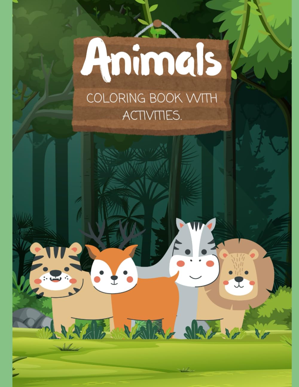 Children’s Animal Coloring Book with Fun Activities