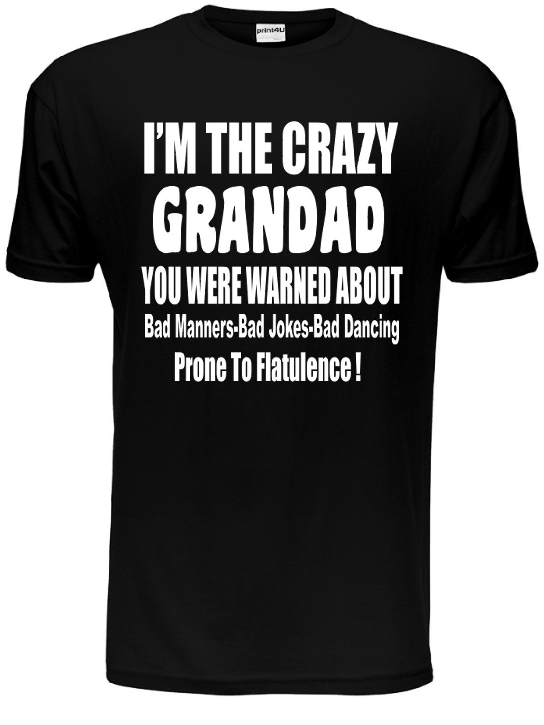 I'm The Crazy Grandad Mens Unisex T-Shirt XX-Large Black