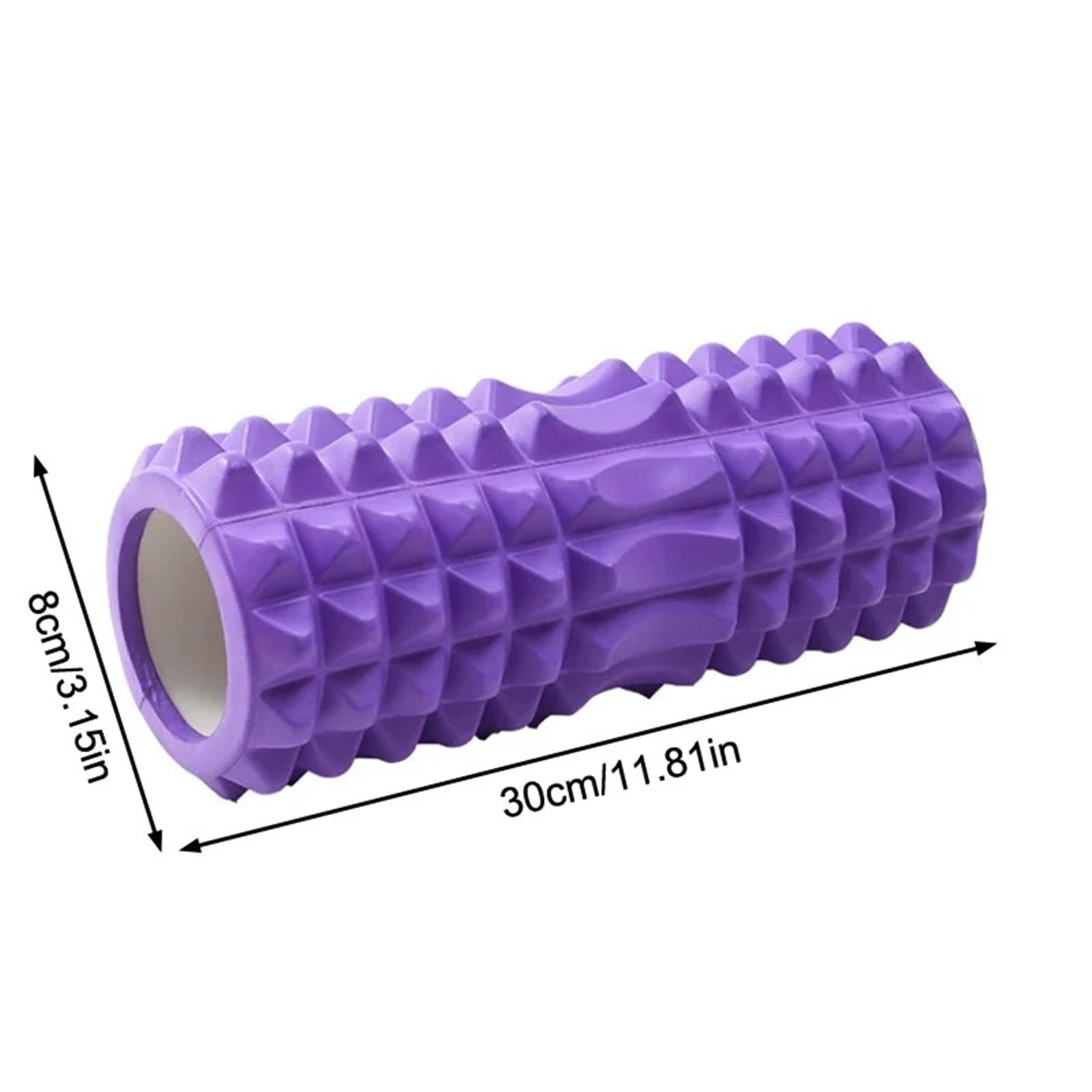2 pezzi di rullo schiuma EVA cavo for yoga, pilates, for colonna, rilassamento muscolare, palestra, attrezzatura for il fitness Per Sport(Orange)