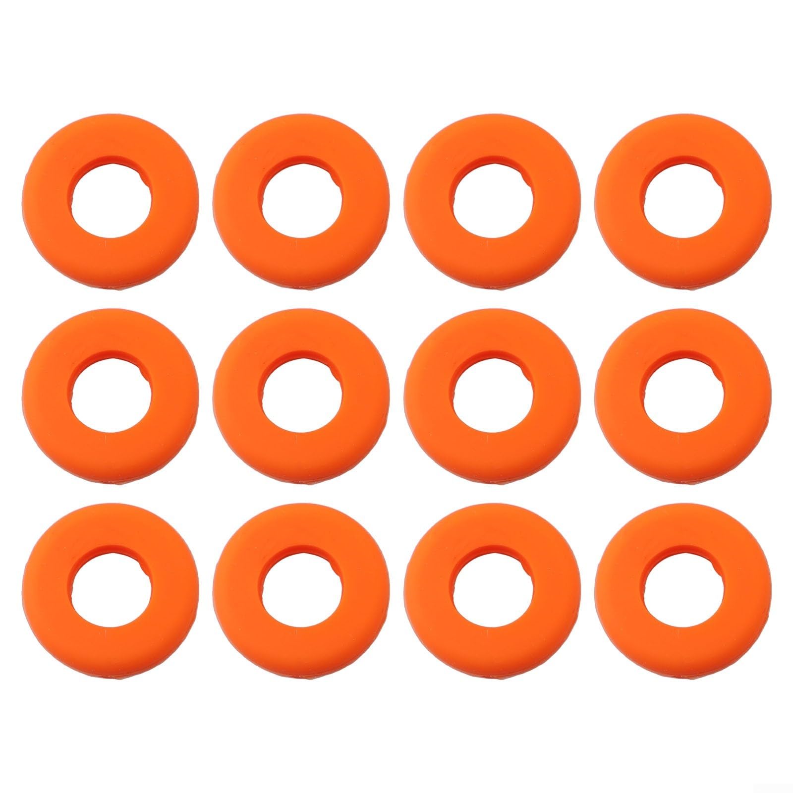 12 Pack Tennis Racket Vibration Dampeners Silicone Shock Absorber for String Noise Reduction for Tennis Squash Racquets Multi Color(Orange)