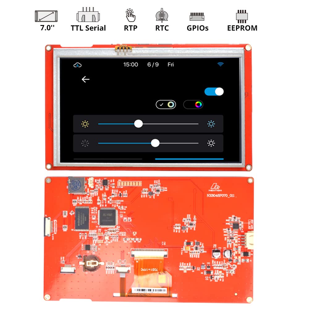7.0" NX8048P070 Nextion Intelligent HMI USART UART Serial TFT LCD Module Display Capactive Touch Panel Pannello touch screen capacitivo (NX8048P070-011C)