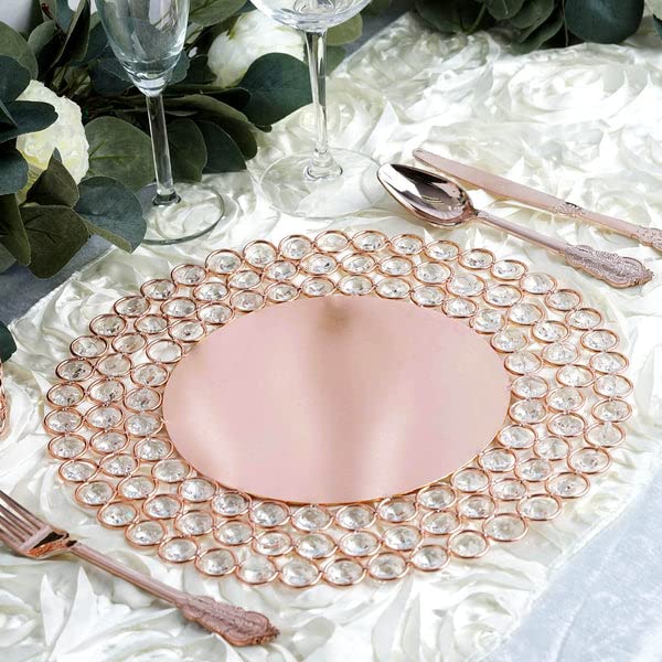 Plato de carga metálico con cuentas acrílicas 14" miniatura 7