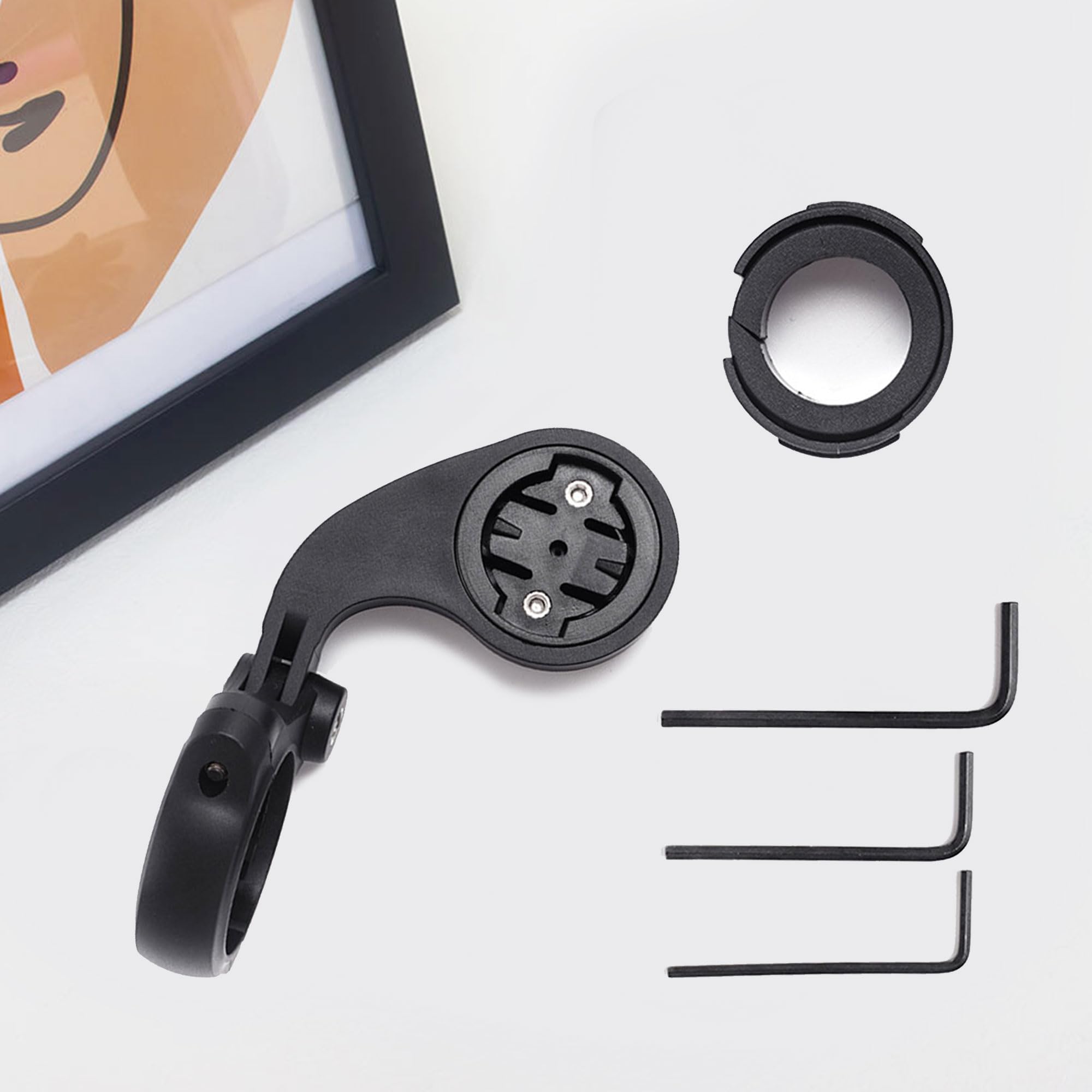 HUAYUWA Support Avant Compatible Avec Garmin Edge Series Bike GPS Computer, XOSS G/G , IGPSPORT GPS – Guidon De Vélo 31,8 Mm De Diamètre Support De Phare Support De Caméra D'action