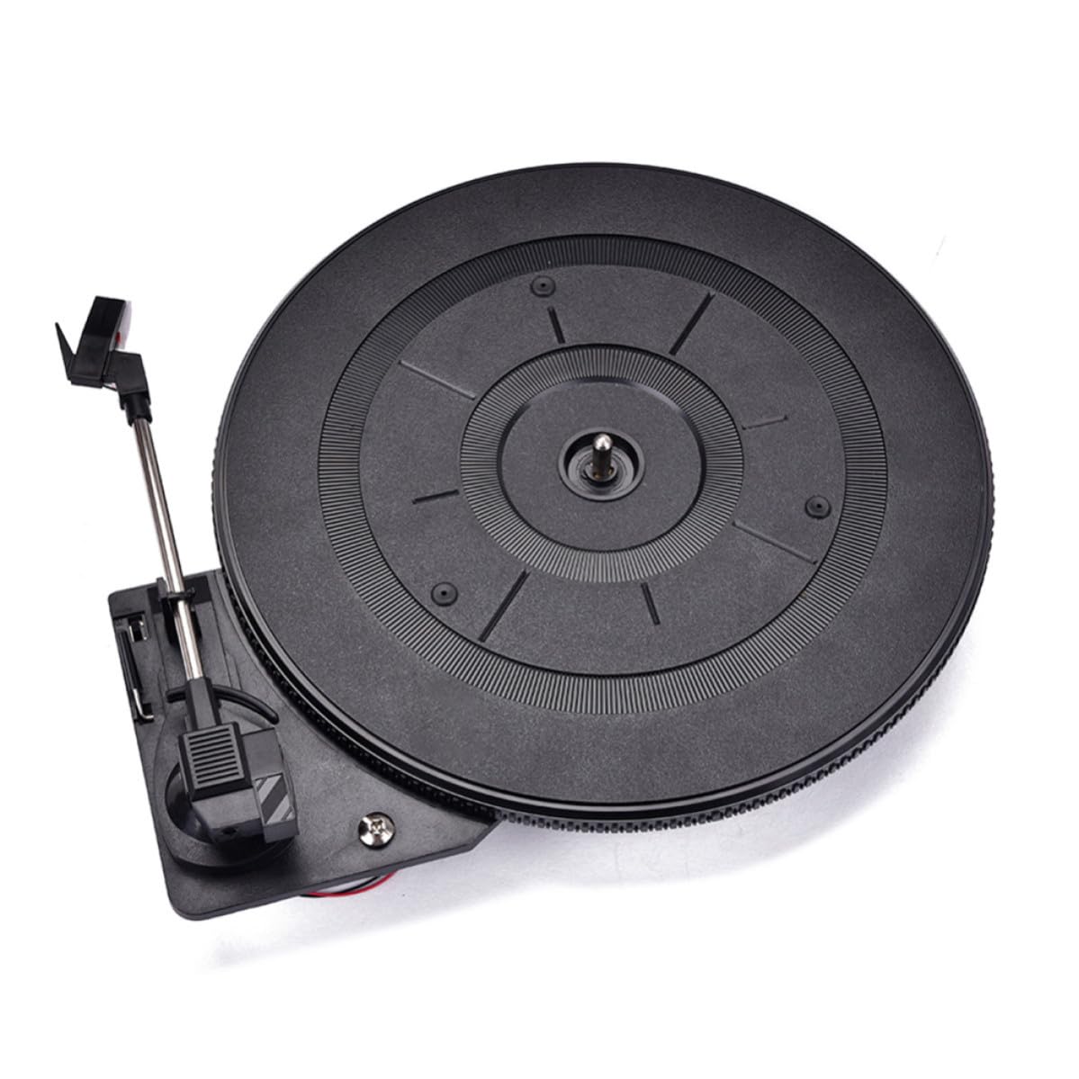 Giradischi Vinile Vintage 28cm Nero in Plastico Stilo | Bilanciamento Regolabile, Portatile, Accessori Audio e Video Stile Casuale