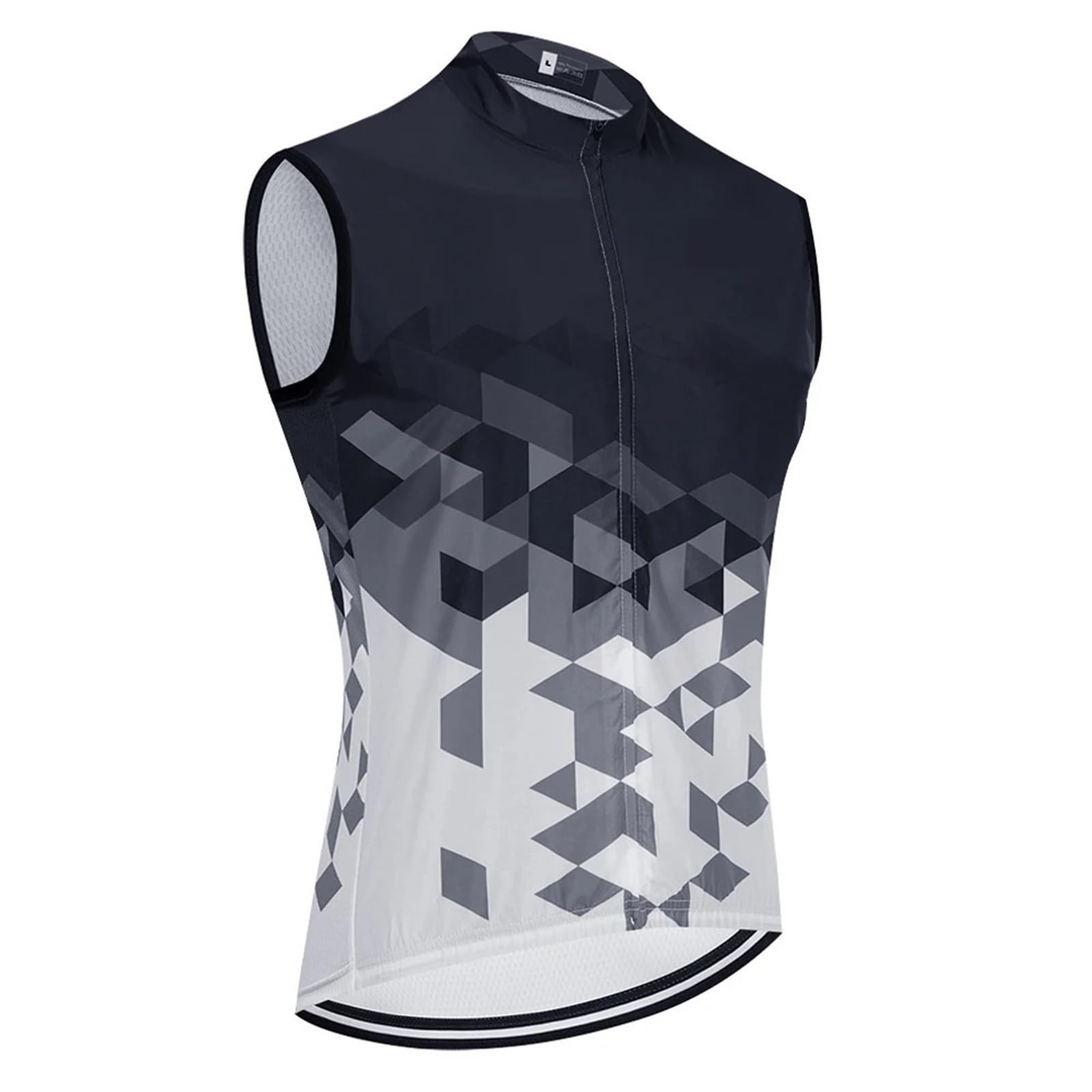 Maillot de Ciclismo de Equipo, Chaleco de Ciclismo de Secado rápido, Cortavientos for Hombre, Maillot de Ciclismo sin Mangas de Verano Chaleco Ciclismo Hombre(Gray,L)