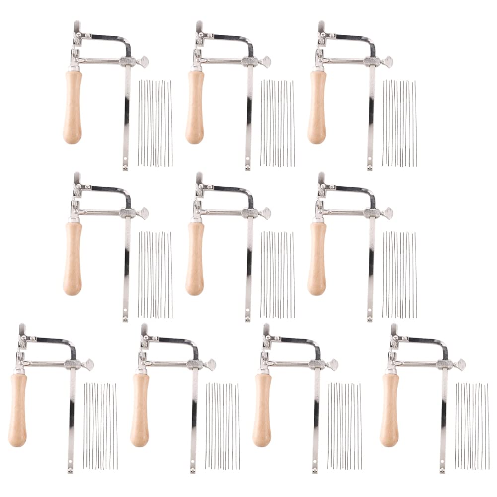 Jnchdghwa Photo Color 10X Professional Adjustable Saw Bow Wooden Handle Of Jewelry Saw Frame Hand Tools Jeweler's Saw Frame