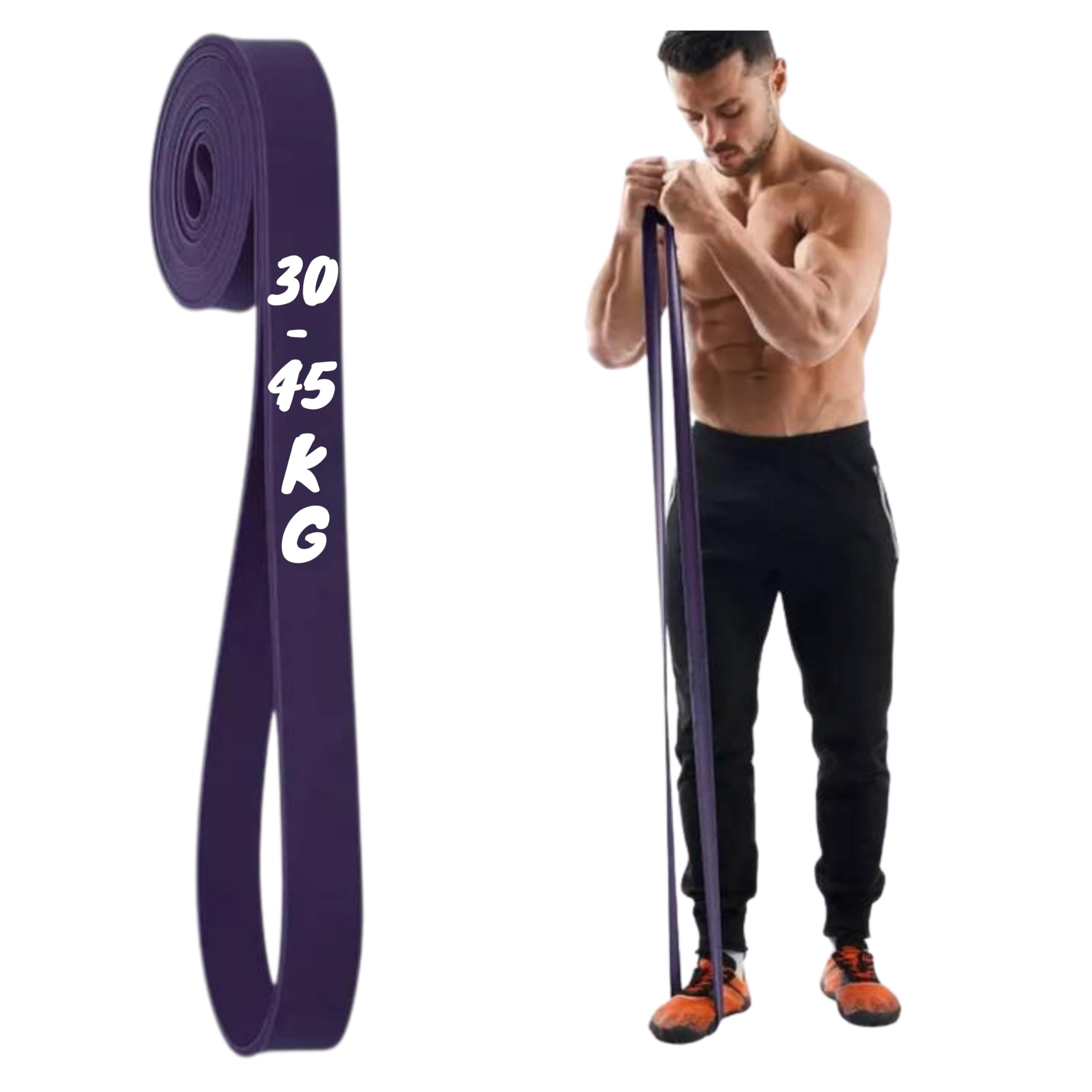 Shopeleven Purple Latex Resistance Band for Pilates, Strength Training & Fitness-image-23