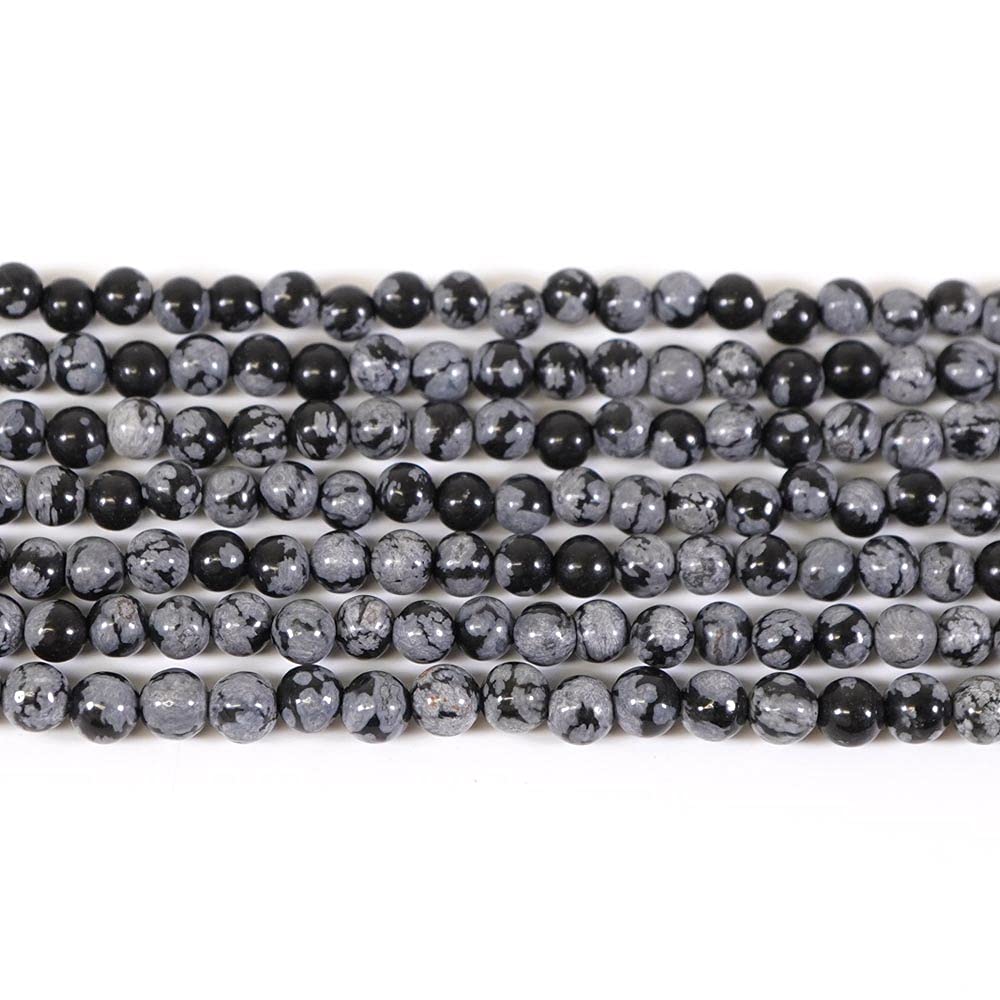 Amazon.co.jp: スノーフレークオブシディアン 4mm 丸玉 黒耀石 天然石