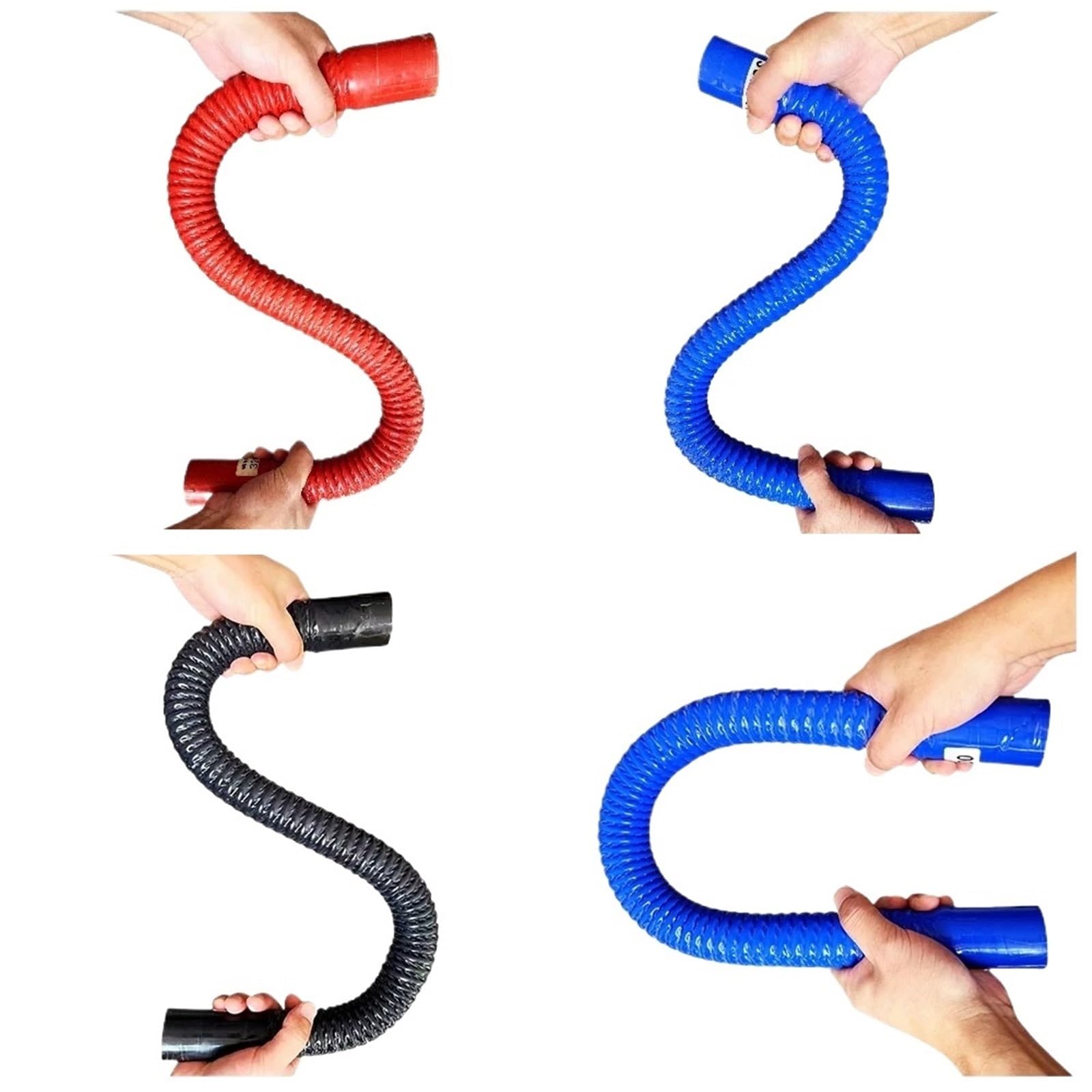 Tubo Di Aspirazione Aria Tubo Corrugato In Filo Acciaio Nero Flessibile In Silicone Aspirazione Ad Alta Pressione Temperatura Collegamento Filtro Dell'aria Intercooler(1000mm,ID 50mm)