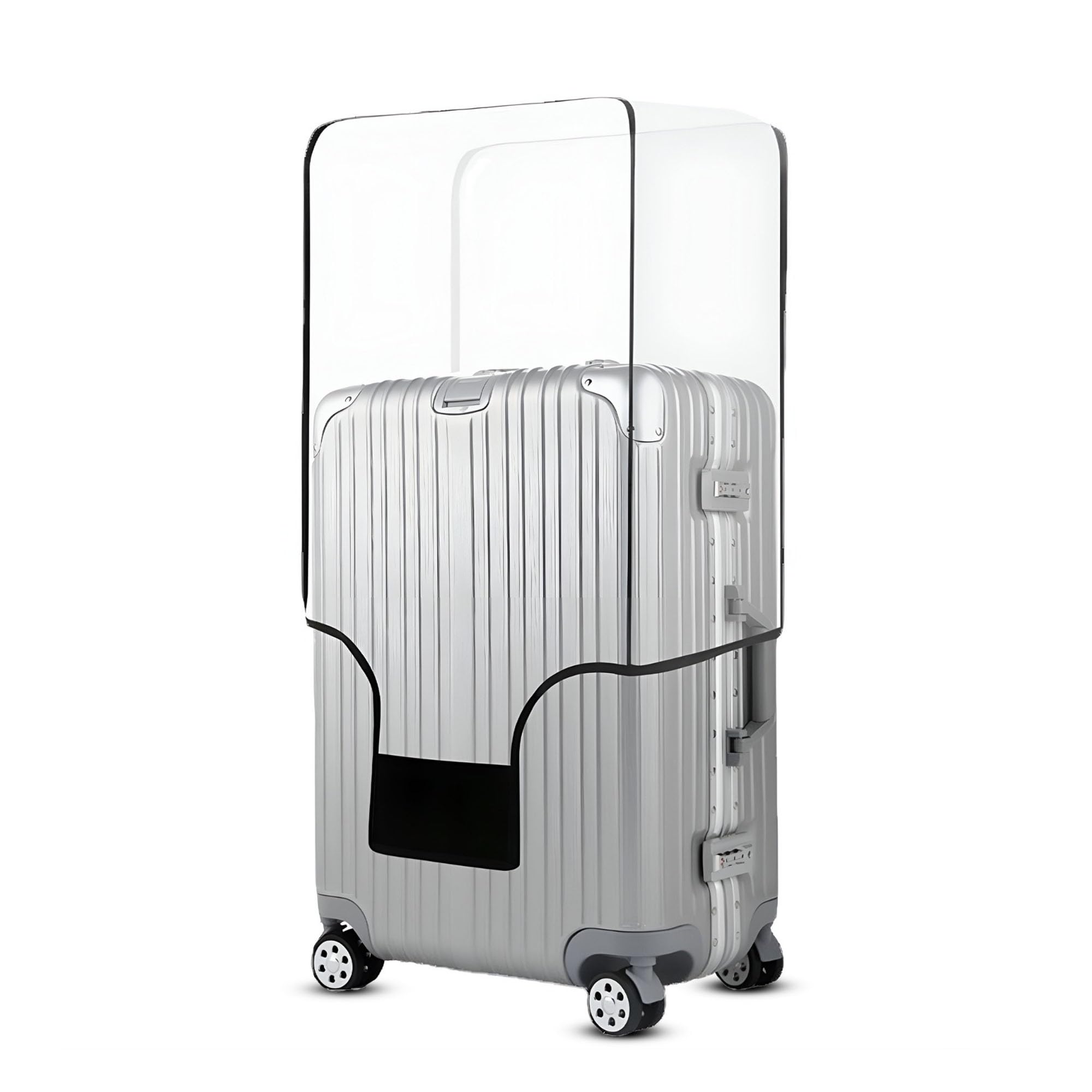 Suitcase Cover Small Size | Zippered Clear PVC Cover | Trolly Bag Cover | Protectors for 20 Inch Luggage | Waterproof, Scratchproof & Dust-Resistant-image-39